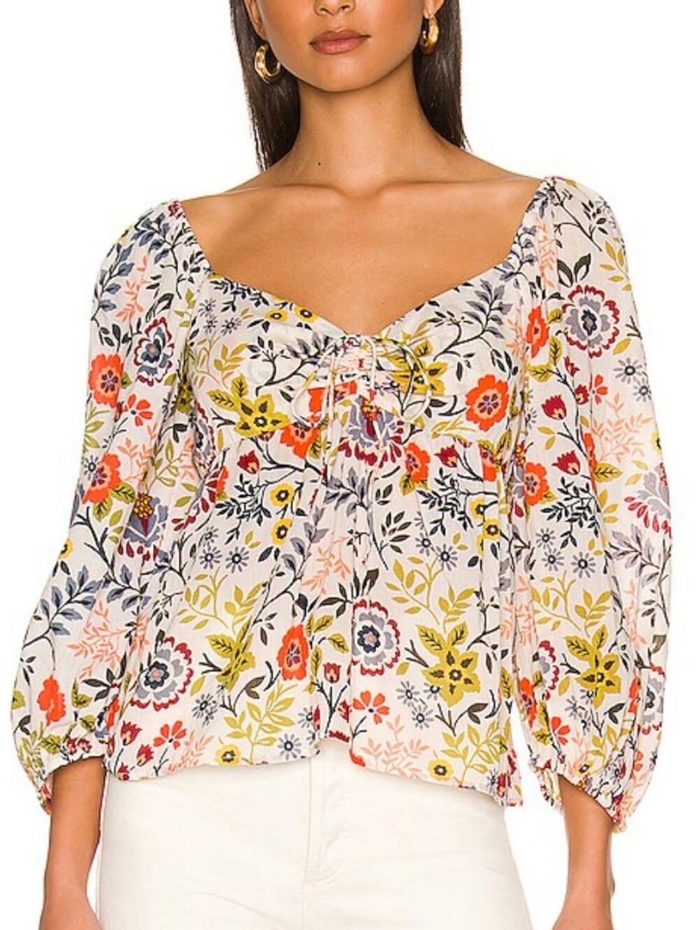 Velvet By Graham & Spenser Stass Top In Meadow Size M